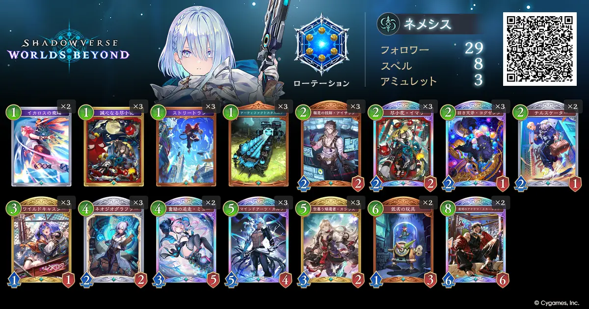 アーティファクトネメシス（Beita）デッキリスト・QRコード