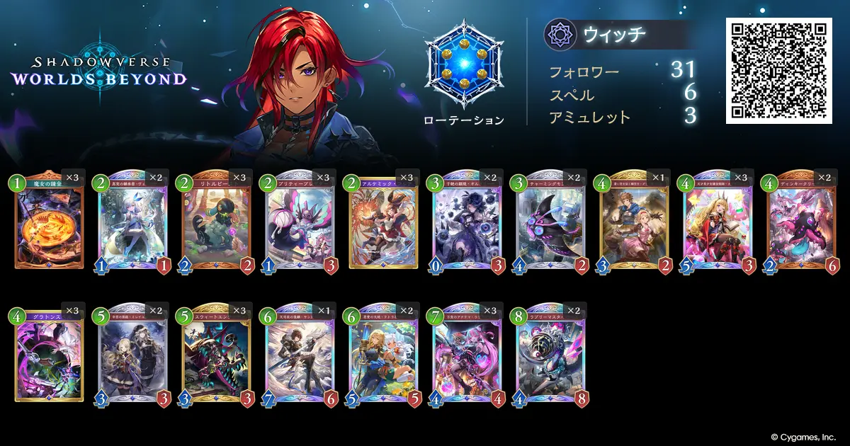 秘術ウィッチ デッキリスト（Vqlknisさん）